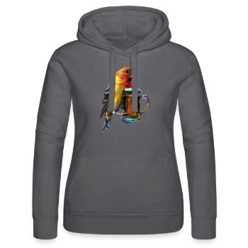 Finch Bird Bier - Frauen Kapuzen Sweater von Russell - Schwarz - Vorne - Marisol (170cm)