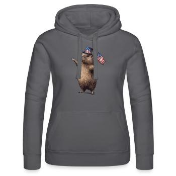 Wasserschwein - Frauen Kapuzen Sweater von Russell - Schwarz - Vorne - Marisol (170cm)