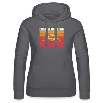 Je suis juste là pour le Lumpia - Lustiges Lumpia - Sweat à capuche Russell Femme - noir - Devant - Marisol (170cm)