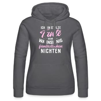 Stolze Tante von wahnsinnig fantastischen Nichten - Frauen Kapuzen Sweater von Russell - Schwarz - Vorne - Marisol (170cm)