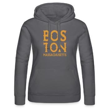 Boston - Massachusetts - United States of America - Women’s Hooded Sweater by Russell - black - Front - Marisol (170cm)