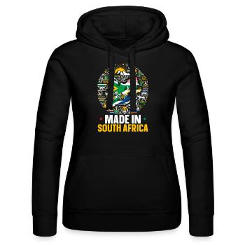 Fierté de l’Afrique du Sud Drapeau sud-africain - Sweat à capuche Russell Femme - noir - Devant - Marisol (170cm)
