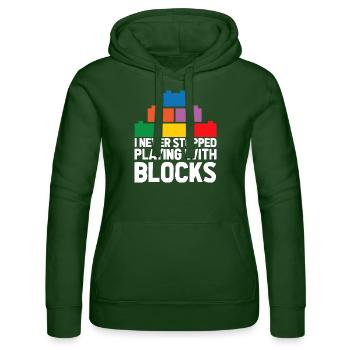 Brick Builder Brick Building Master Builder - Women’s Hooded Sweater by Russell - bottle green - Front - Liana (172cm)