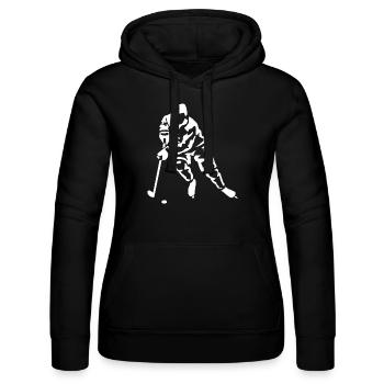 Eishockey Eishockeyspieler Geschenk - Frauen Kapuzen Sweater von Russell - Schwarz - Vorne - Marisol (170cm)