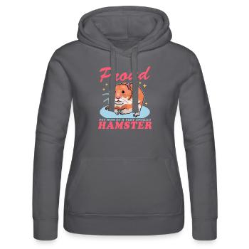 Hamster Mom | Dwarf Hamster Golden Hamster Gift - Women’s Hooded Sweater by Russell - black - Front - Marisol (170cm)