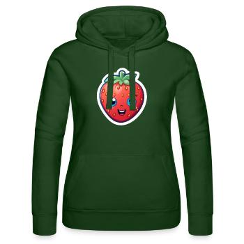 Erdbeere Anime - Frauen Kapuzen Sweater von Russell - Flaschengrün - Vorne - Liana (172cm)