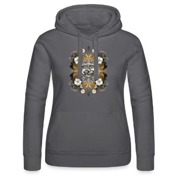 Jesus Christus, Heiliges Herz Jesu, Rosen-Dekor - Frauen Kapuzen Sweater von Russell - Schwarz - Vorne - Marisol (170cm)