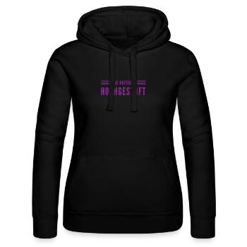 jetzt ist es kritisch - Frauen Kapuzen Sweater von Russell - Schwarz - Vorne - Marisol (170cm)