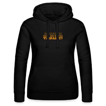 Was wurde verpasst? - Frauen Kapuzen Sweater von Russell - Schwarz - Vorne - Marisol (170cm)