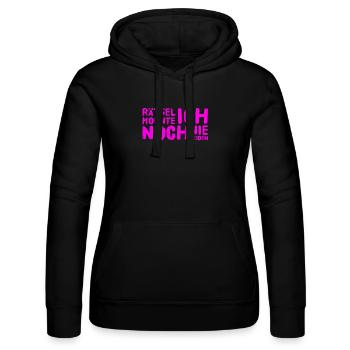 bloß keine Rätsel - Frauen Kapuzen Sweater von Russell - Schwarz - Vorne - Marisol (170cm)