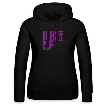 es wird viel Blödsinn erzählt - Frauen Kapuzen Sweater von Russell - Schwarz - Vorne - Marisol (170cm)