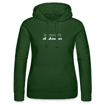 ich bin so sauer - Frauen Kapuzen Sweater von Russell - Flaschengrün - Vorne - Liana (172cm)