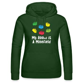 Brick Builder Brick Building Master Builder - Women’s Hooded Sweater by Russell - bottle green - Front - Liana (172cm)
