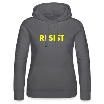 Resist - Women’s Hooded Sweater by Russell - black - Front - Marisol (170cm)