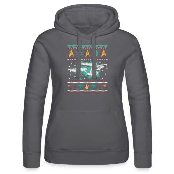 Star Trek Raumschiff Enterprise Ugly Christmas - Frauen Kapuzen Sweater von Russell - Schwarz - Vorne - Marisol (170cm)