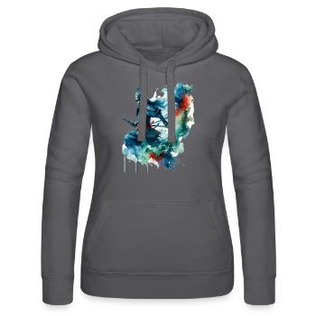 Samurai, Bushido, Traditionell - Frauen Kapuzen Sweater von Russell - Schwarz - Vorne - Marisol (170cm)