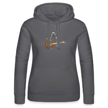 Gitarrist - Frauen Kapuzen Sweater von Russell - Schwarz - Vorne - Marisol (170cm)