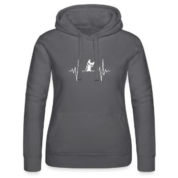 mein Herz schläft für Katzen Design - Frauen Kapuzen Sweater von Russell - Schwarz - Vorne - Marisol (170cm)