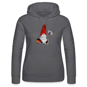 Blaulicht Wichtel Weihnachtsgnom - Frauen Kapuzen Sweater von Russell - Schwarz - Vorne - Marisol (170cm)