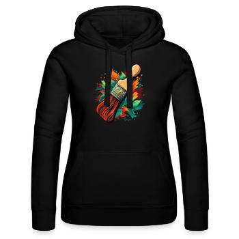 Pinsel für Maler - Frauen Kapuzen Sweater von Russell - Schwarz - Vorne - Marisol (170cm)