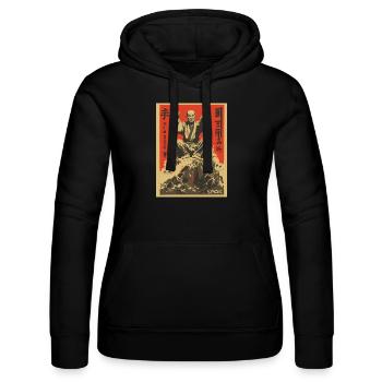 Parodie japanisches Actionfilm-Plakat: Shaolin Zen - Frauen Kapuzen Sweater von Russell - Schwarz - Vorne - Marisol (170cm)