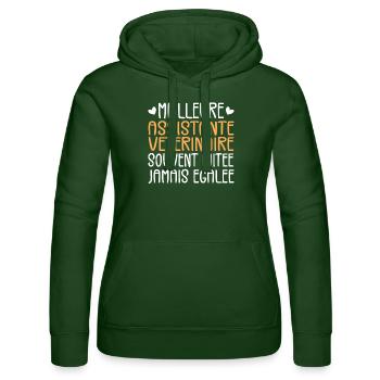 Souvent imitée Meilleure assistante vétérinaire - Sweat à capuche Russell Femme - vert bouteille - Devant - Liana (172cm)