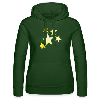 Star - Women’s Hooded Sweater by Russell - bottle green - Front - Liana (172cm)