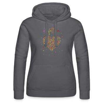 Konfetti im Herzen - Frauen Kapuzen Sweater von Russell - Schwarz - Vorne - Marisol (170cm)