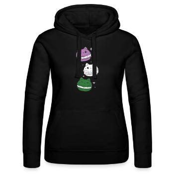 Genderqueer - Genderqueer Pride - Genderqueer Flag - Frauen Kapuzen Sweater von Russell - Schwarz - Vorne - Marisol (170cm)