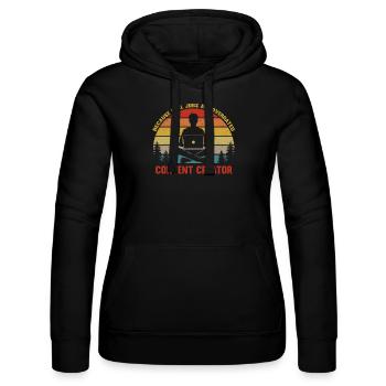 Content Creator - Blogger - Vlogger - Youtuber - Frauen Kapuzen Sweater von Russell - Schwarz - Vorne - Marisol (170cm)