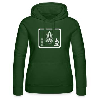 Labor Monitor Pixel Wissenschaft - Frauen Kapuzen Sweater von Russell - Flaschengrün - Vorne - Liana (172cm)