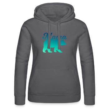 MAMA BEAR - Women’s Hooded Sweater by Russell - black - Front - Marisol (170cm)