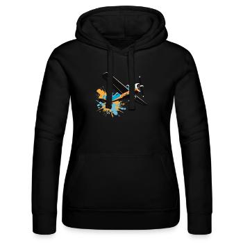Modellflugzeug Pilot Flugzeug Hobby Design - Frauen Kapuzen Sweater von Russell - Schwarz - Vorne - Marisol (170cm)