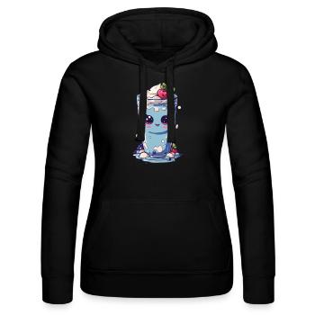 Myrtilles Mignon Milkshake Doux Amusant - Sweat à capuche Russell Femme - noir - Devant - Marisol (170cm)
