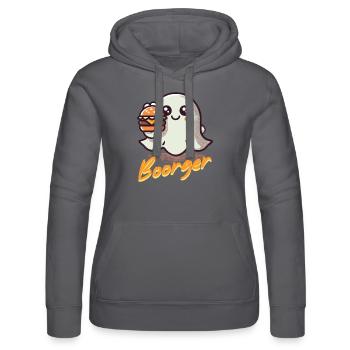 Ghost Boorger Connoisseur Hamburger - Women’s Hooded Sweater by Russell - black - Front - Marisol (170cm)
