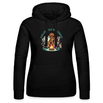 Halloween Spaß Mit Meinen Creeps - Frauen Kapuzen Sweater von Russell - Schwarz - Vorne - Marisol (170cm)