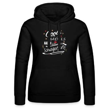 Schlagerparty Schlager Volksmusik Feiern Party - Frauen Kapuzen Sweater von Russell - Schwarz - Vorne - Marisol (170cm)
