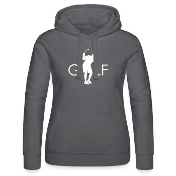 Motiv Golf dein Sport - Frauen Kapuzen Sweater von Russell - Schwarz - Vorne - Marisol (170cm)