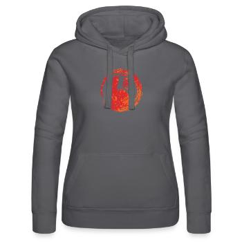 Hase chinesisches Tierkreiszeichen - Frauen Kapuzen Sweater von Russell - Schwarz - Vorne - Marisol (170cm)