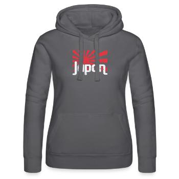 Japan flag rising sun - Women’s Hooded Sweater by Russell - black - Front - Marisol (170cm)