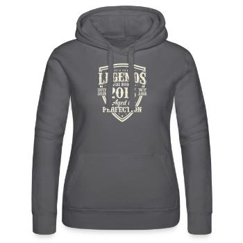Legendäres 2013er Geburtsjahr - Frauen Kapuzen Sweater von Russell - Schwarz - Vorne - Marisol (170cm)