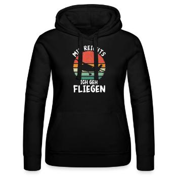Flugzeug Planespotter Pilot Piloten Flugzeuge - Frauen Kapuzen Sweater von Russell - Schwarz - Vorne - Marisol (170cm)