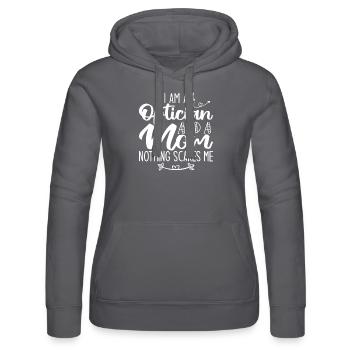 Ich bin ein Optiker und eine Mutter Nichts macht mir Angst - Frauen Kapuzen Sweater von Russell - Schwarz - Vorne - Marisol (170cm)