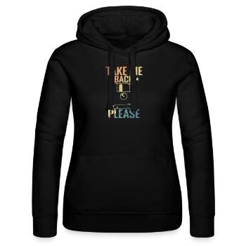 Take me back Please Floppy Disk Retro Storage Module - Women’s Hooded Sweater by Russell - black - Front - Marisol (170cm)
