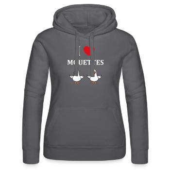 Mouettes - Sweat à capuche Russell Femme - noir - Devant - Marisol (170cm)