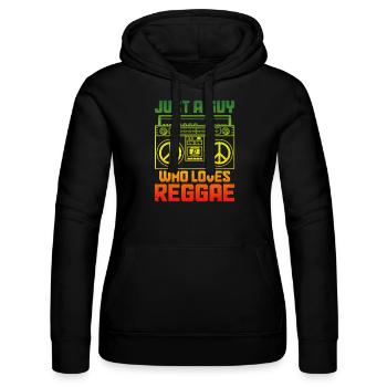 Reggae Musik Rastafari Jamaika - Frauen Kapuzen Sweater von Russell - Schwarz - Vorne - Marisol (170cm)