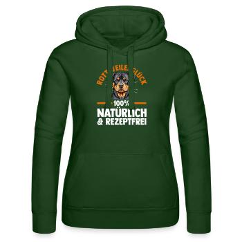 Hund Rottweiler - Frauen Kapuzen Sweater von Russell - Flaschengrün - Vorne - Liana (172cm)