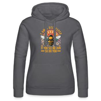 Lustiger Imker Spruch - Bienen Schwarm - Frauen Kapuzen Sweater von Russell -  - Vorne - Marisol (170cm)
