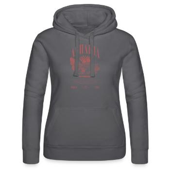 Poisson-lion marin gardien de poisson moderne streetwear - Sweat à capuche Russell Femme - noir - Devant - Marisol (170cm)