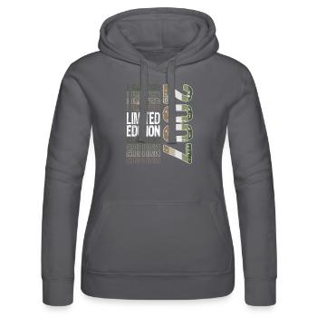 Limited Edition seit 2007 Geburtstag Vintage 2007 - Frauen Kapuzen Sweater von Russell - Schwarz - Vorne - Marisol (170cm)